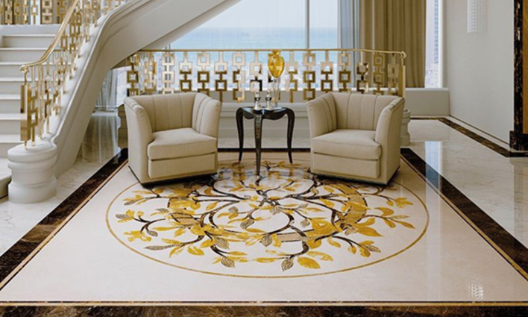 Artistic Floral Marble Inlays